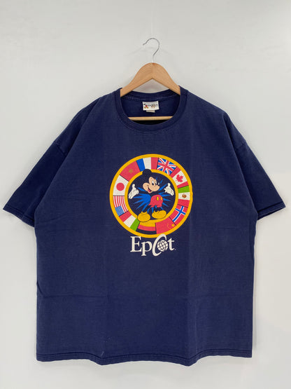 90’s DISNEY EPCOT Made in USA Size XL Vintage T-Shirt / A3282