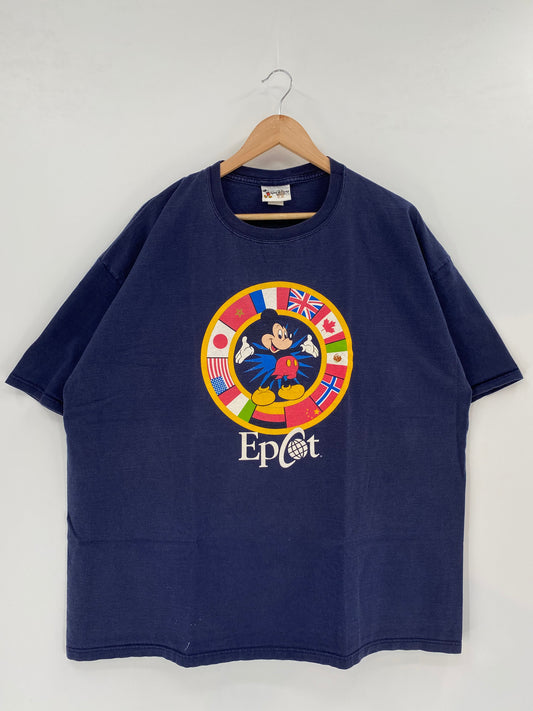 90’s DISNEY EPCOT Made in USA Size XL Vintage T-Shirt / A3282