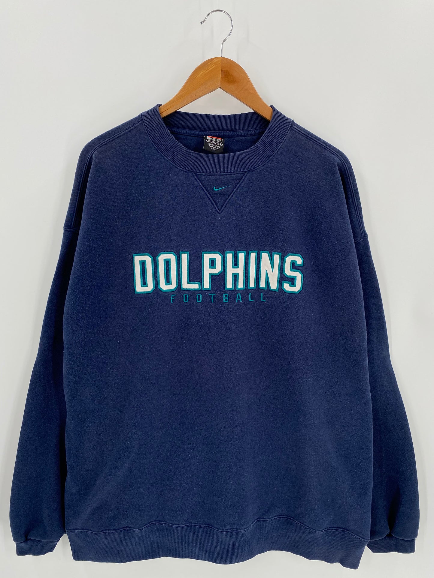 90’s NIKE DOLPHINS Size XL Vintage NFL Sweat-shirt / 6601
