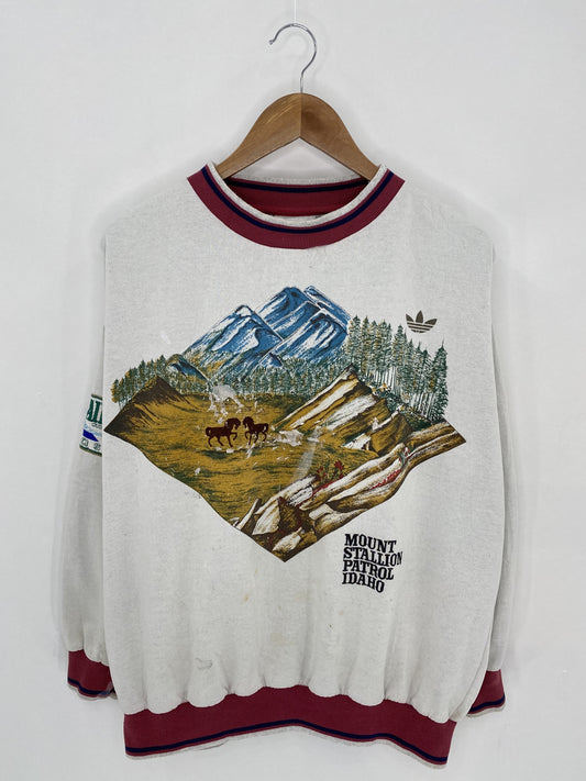 90's ADIDAS Size No Tag (Approx. L) Vintage Sweat-shirt / K5821