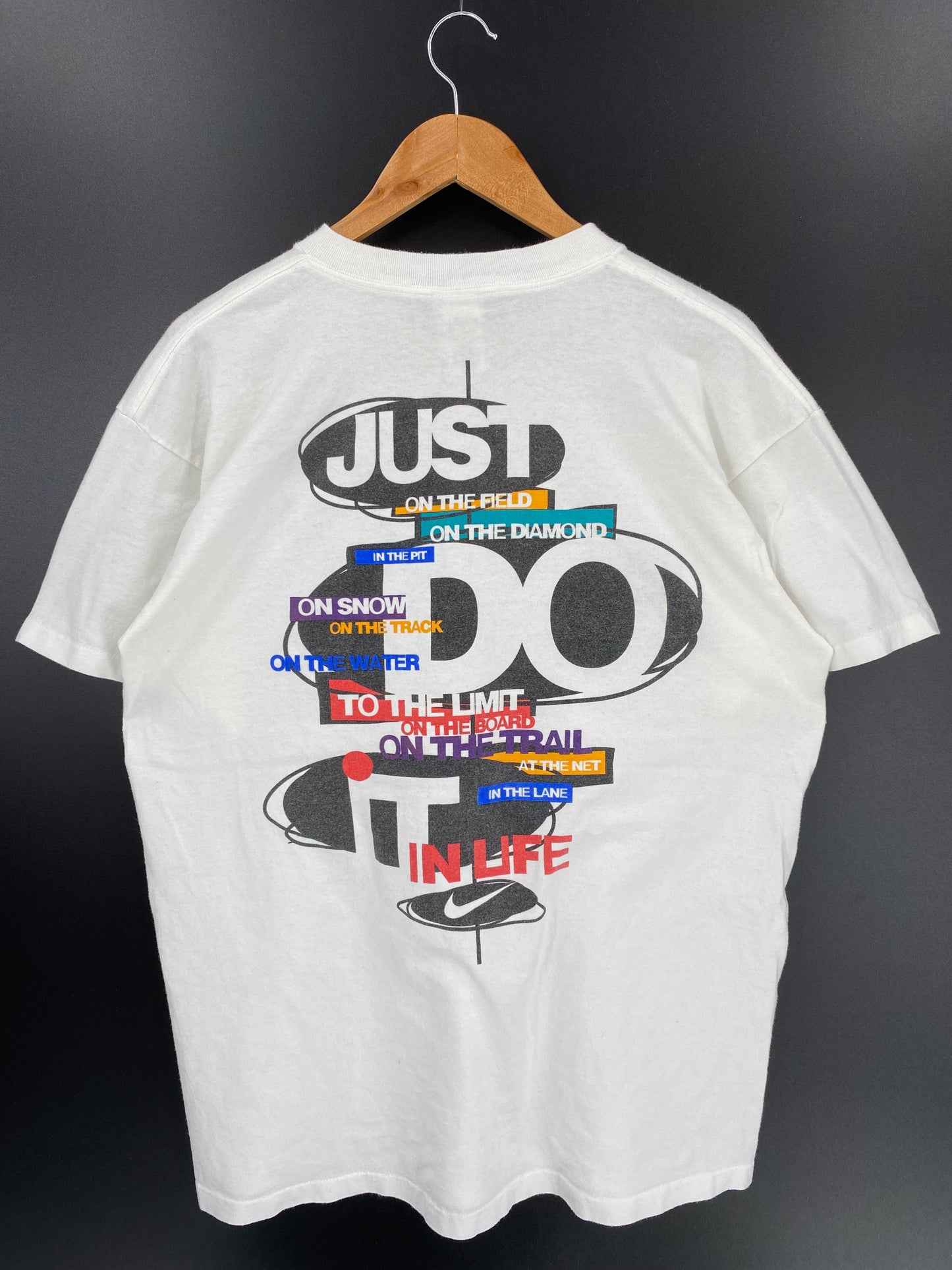 90's NIKE Silver tag JUST DO IT Made in USA Size XL Vintage T-Shirts / A1763