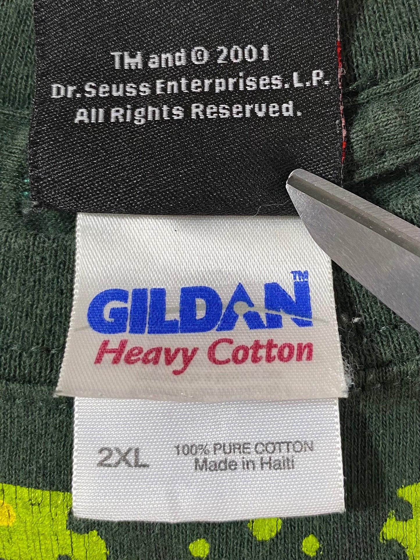 2001 DR. SEUSS THE GRINCH Size XXL Vintage T-Shirt / K9878