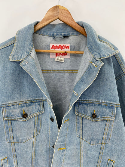 90's SNOOPY Size XL Vintage Denim Jacket  / K6740