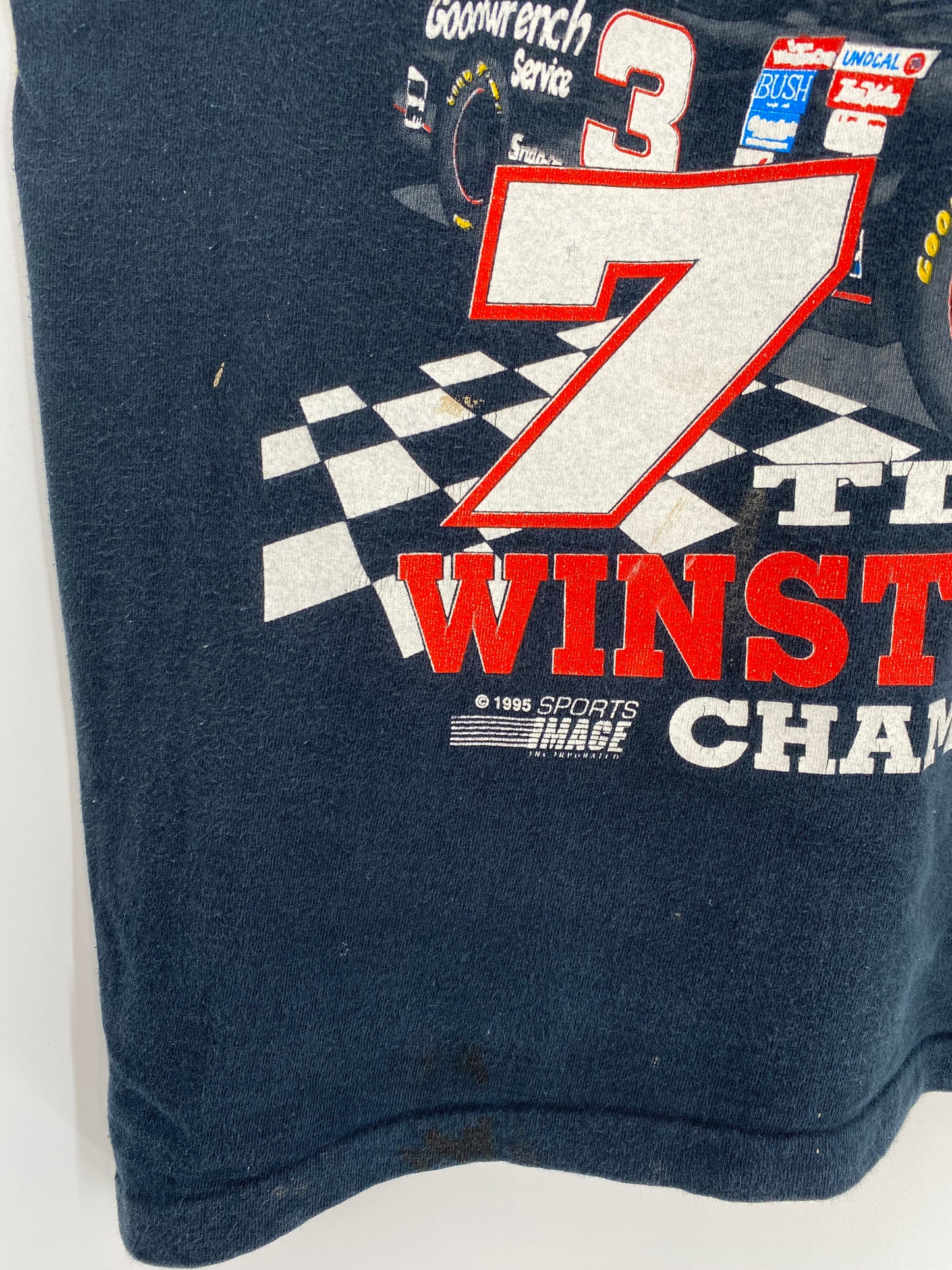 1995 WINSTON CUP Made in USA Size L Vintage Racing T-shirt / 9399