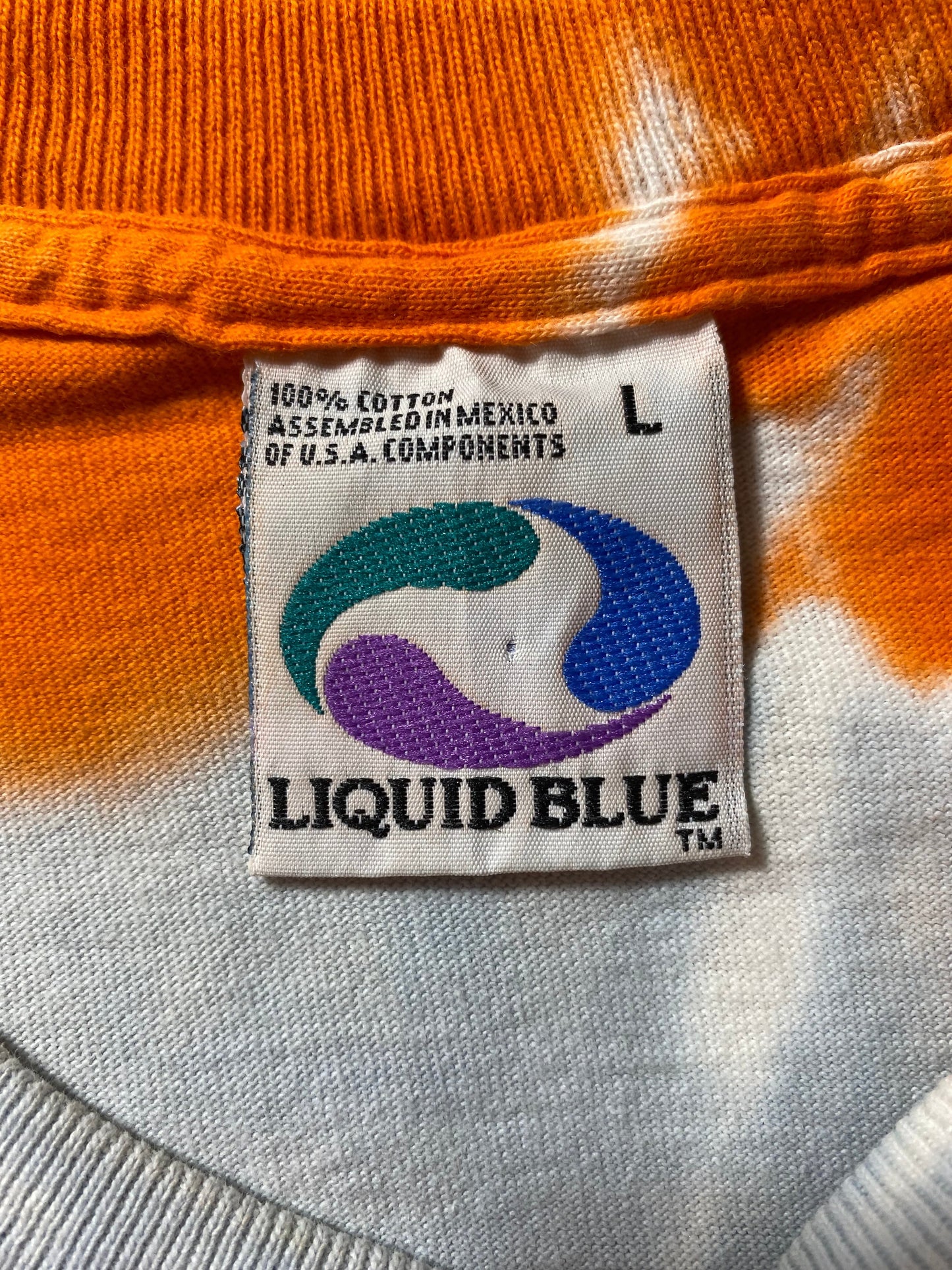 .00' LIQUID BLUE x BRONCOS Size L Vintage NFL T-Shirt / E3459T