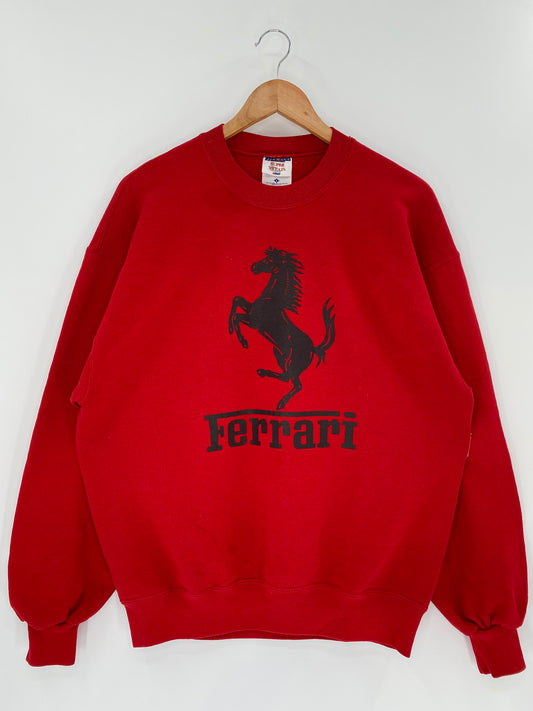 Vintage FERRARI Made in USA Size L Sweat-shirt / k576