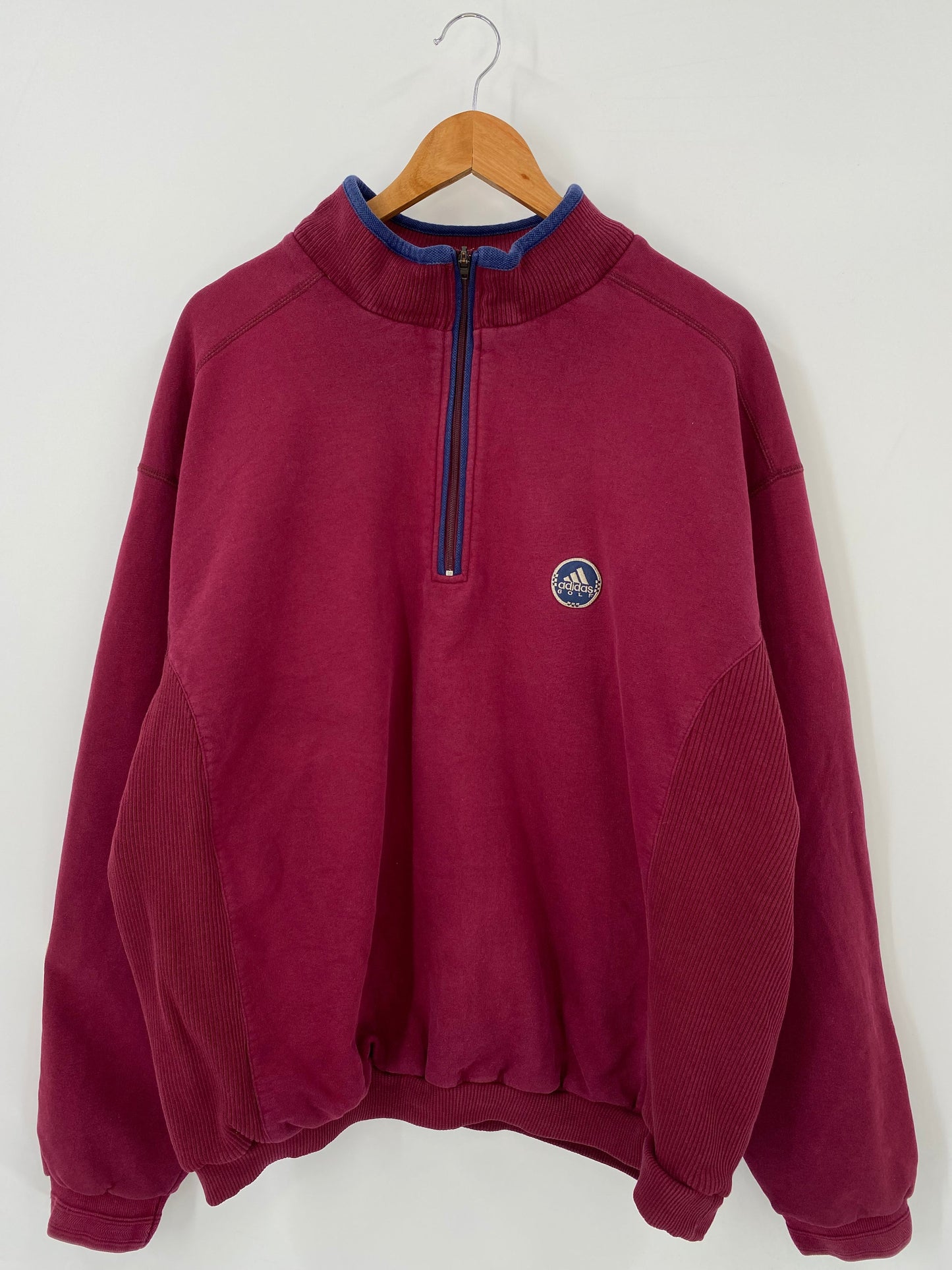 .90’s ADIDAS GOLF Size XL Vintage Half Zip Up Sweat-shirt  / A5282