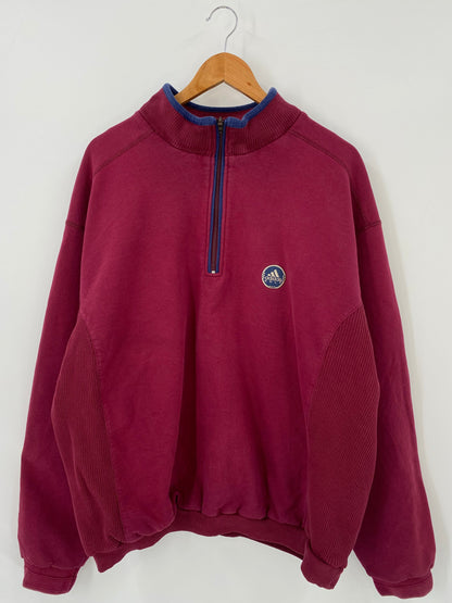 .90’s ADIDAS GOLF Size XL Vintage Half Zip Up Sweat-shirt  / A5282