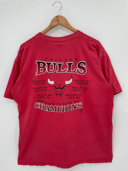 1997 CHICAGO BULLS Size XL Vintage NBA T-Shirt / A5113
