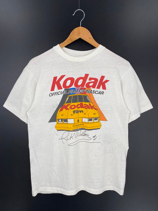 90’s NASCAR KODAK RICK WILSON Size L Vintage Racing T-Shirt / A755