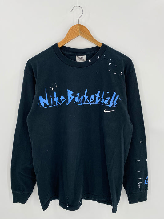 90’s NIKE BASKETBALL Made in USA Size M Vintage Long Sleeve T-Shirt / 7141