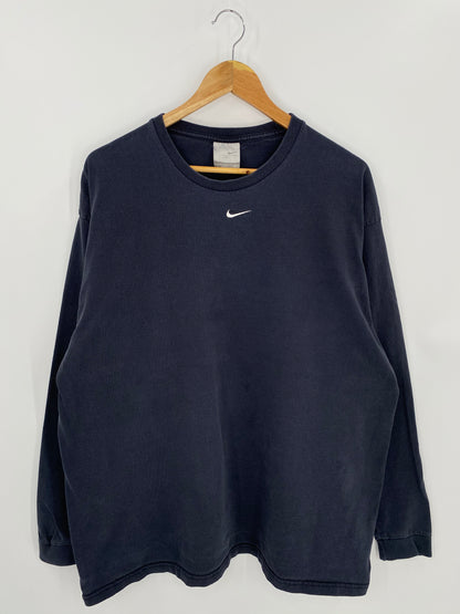 90’s NIKE Center Swoosh Size XL Vintage Long Sleeve T-Shirt / 7195