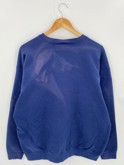 90’s NIKE Mini Swoosh Faded Made in USA Size L Vintage Sweat-shirt / 6865