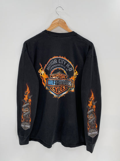 2013 Harley Davidson Made in USA Size XL Vintage Long Sleeve T-Shirt / 7893