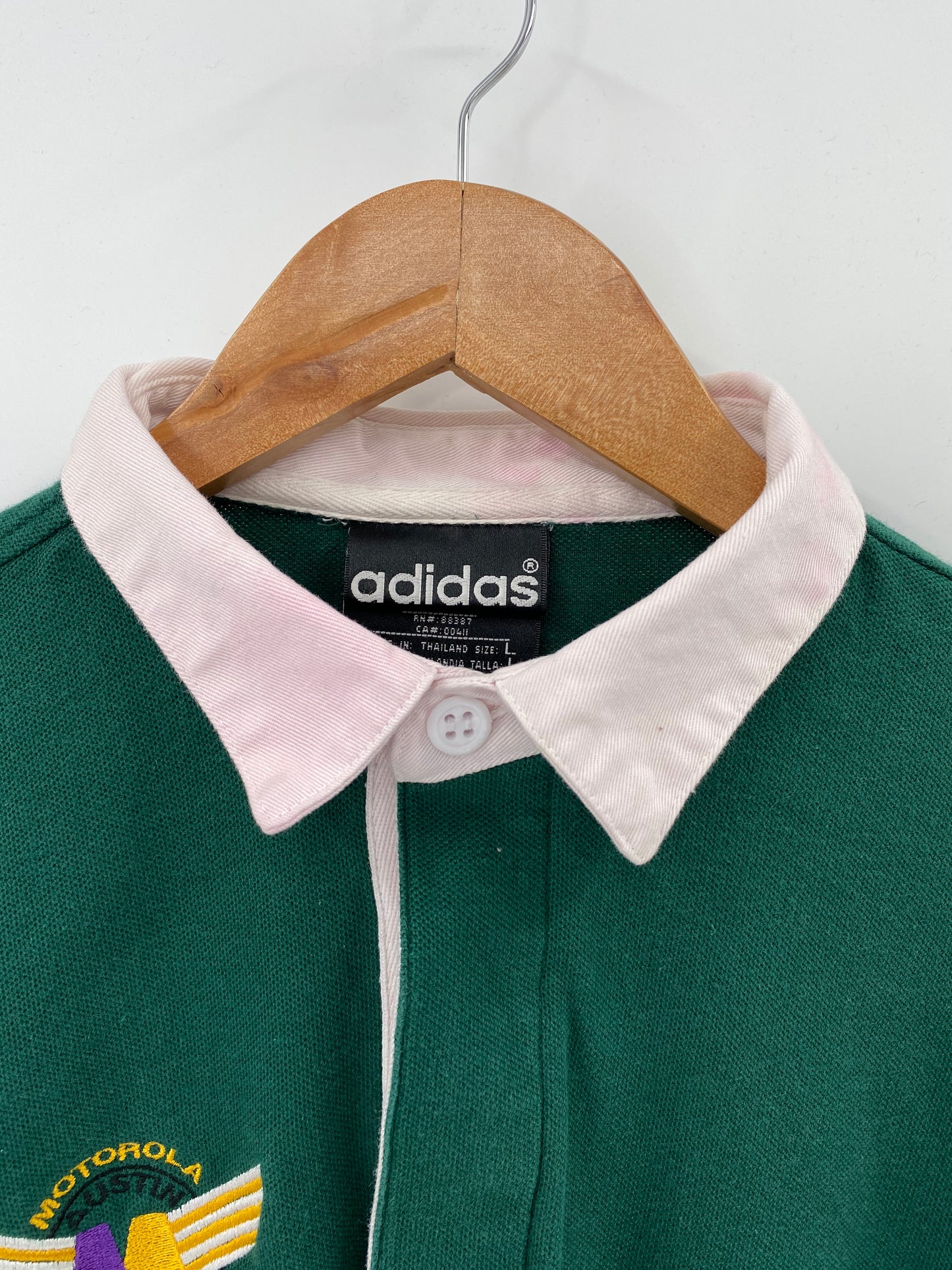 90’s ADIDAS Size L Vintage Rugby-Shirt / 8250