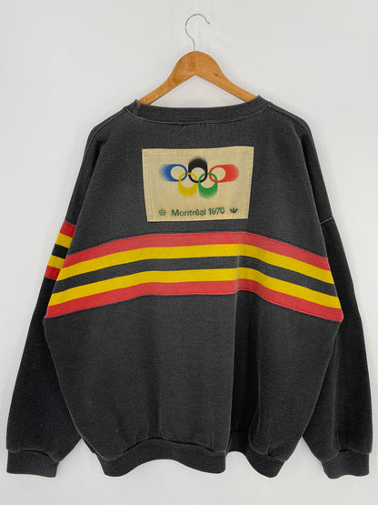 90’s ADIDAS MONTREAL OLYMPICS Size No tag (Approx.XXL) Vintage  Sweat shirt / 9696