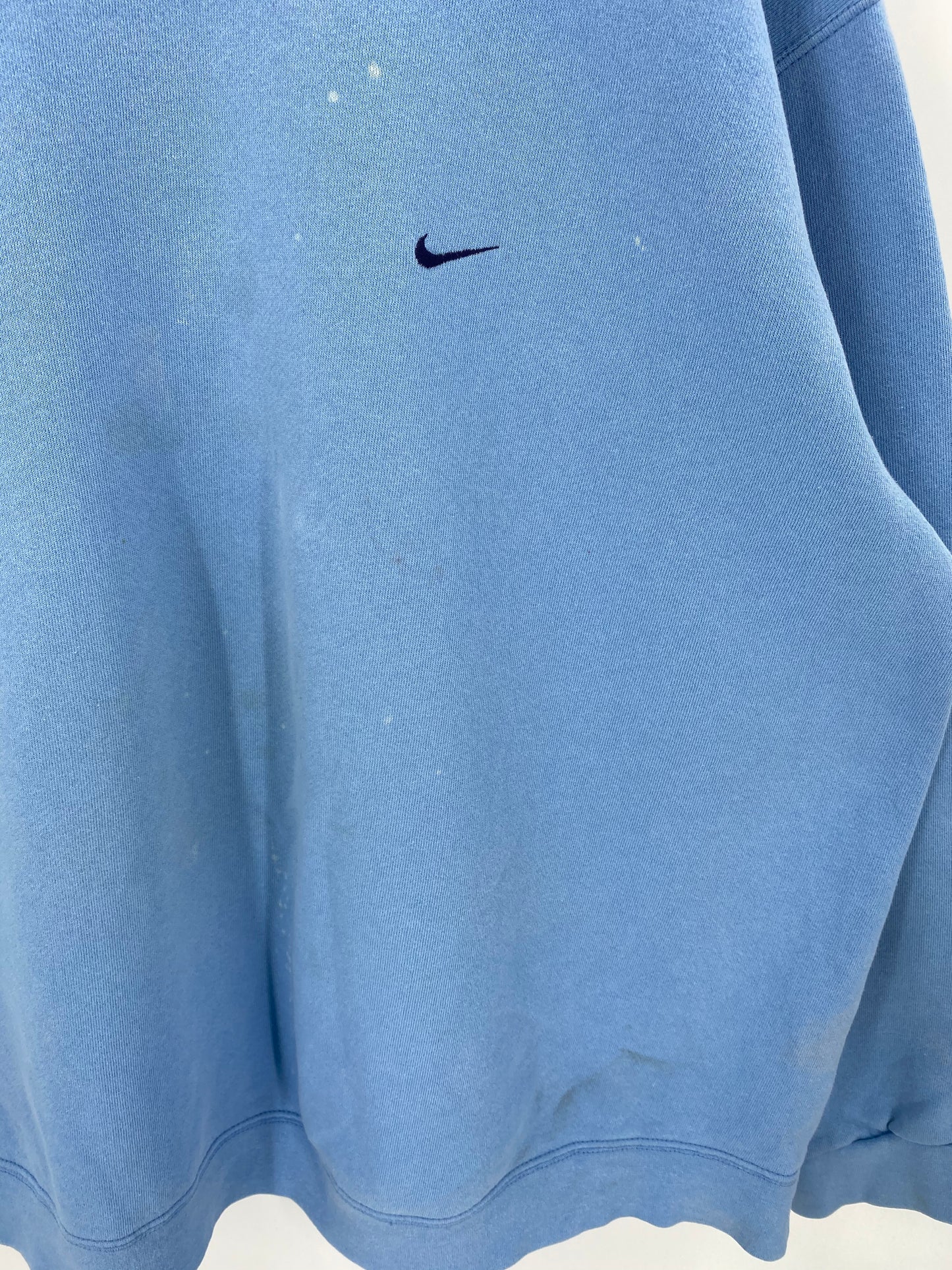 90’s NIKE Mini Swoosh Oil Stained Made in USA Size XXL Vintage Sweat-shirt / 7639
