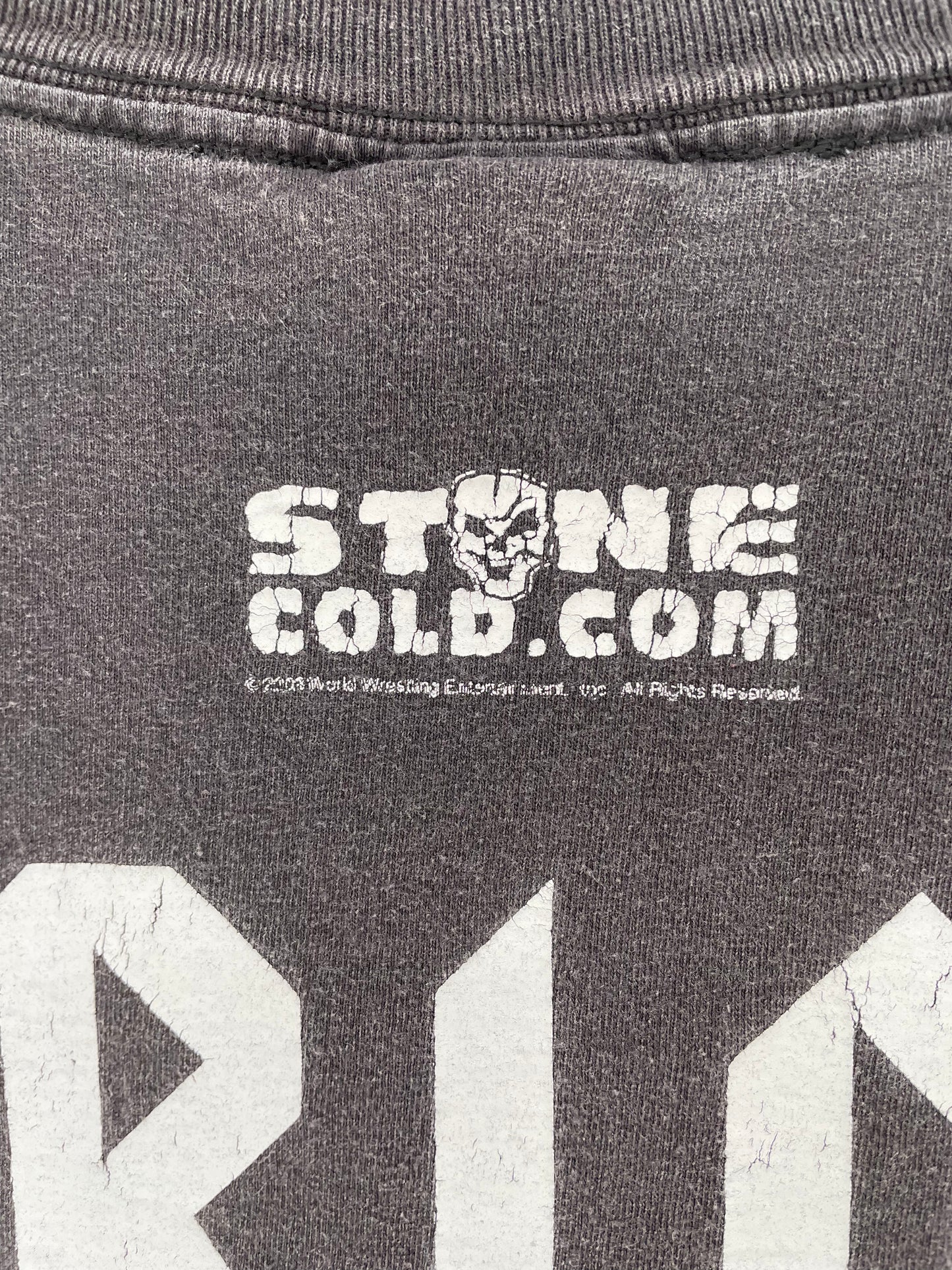 2002 STONE COLD Fuck Fear Size 2XL Vintage WWF T-SHIRT / K1852