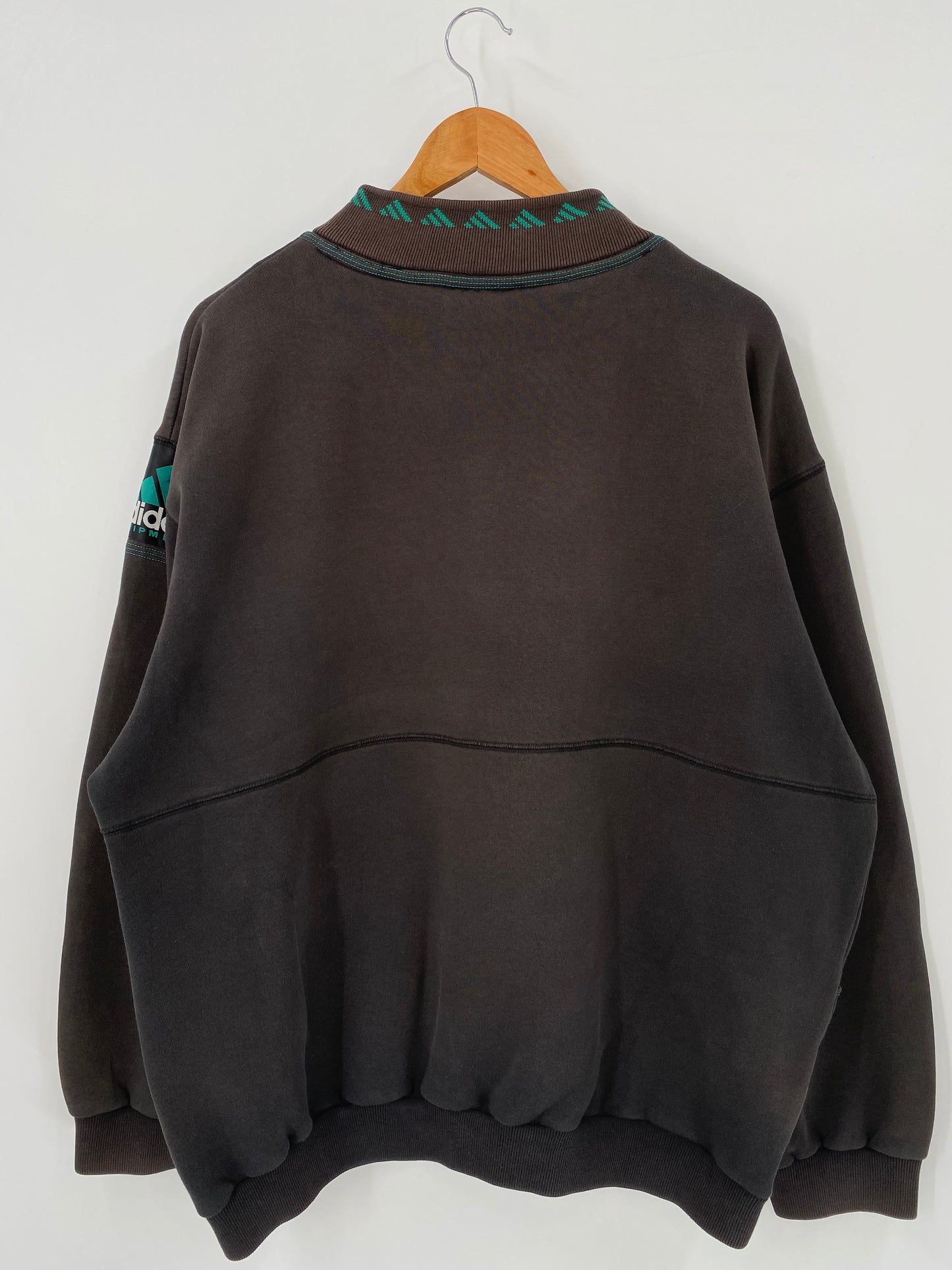90’s ADIDAS Equipment Size No tag (Approx.XL) Vintage Half-zip Sweat-shirt  / K4125