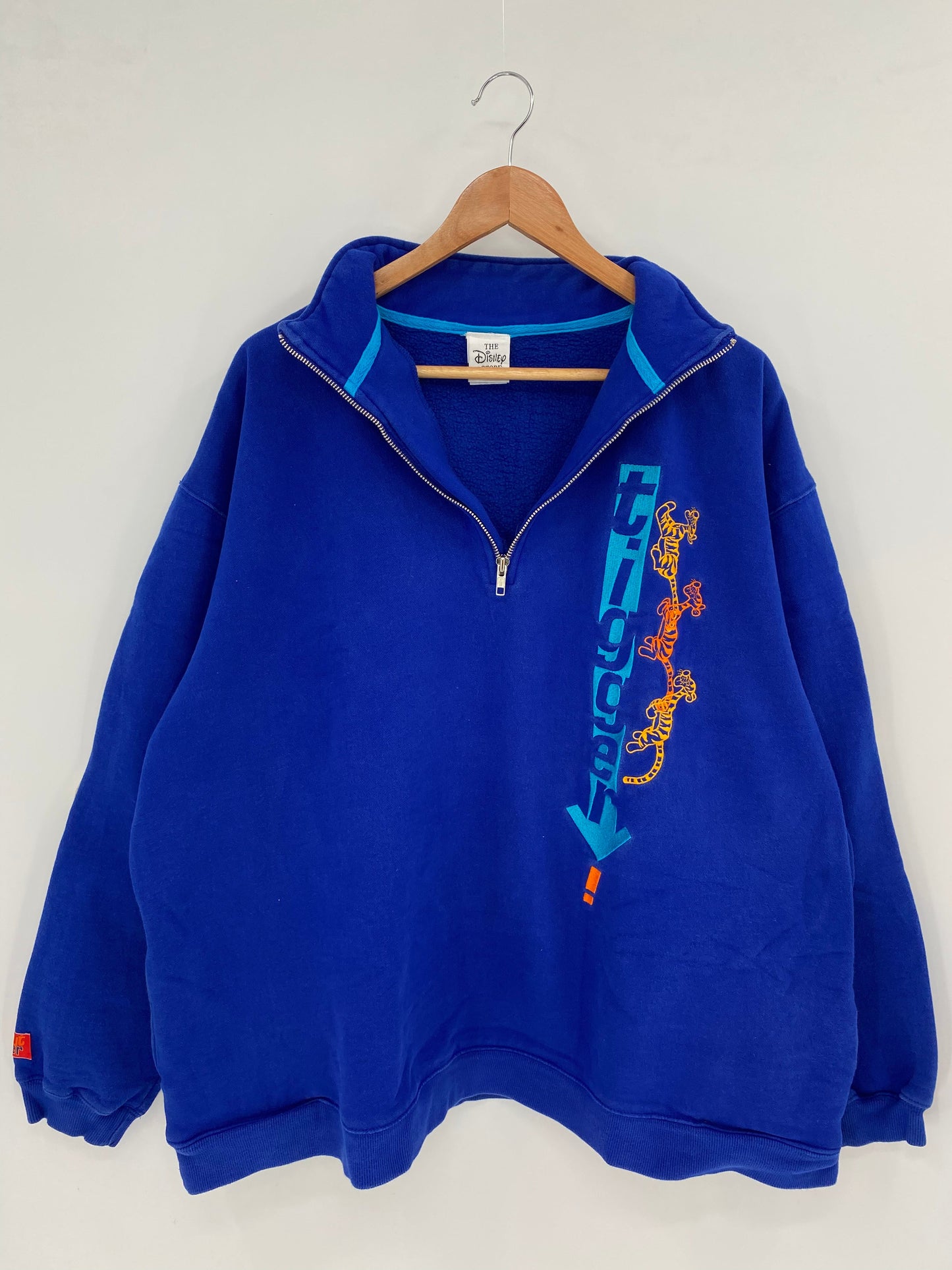 00' DISNEY TIGGER Size XXL Vintage Half-zip Sweat-shirt / A4727