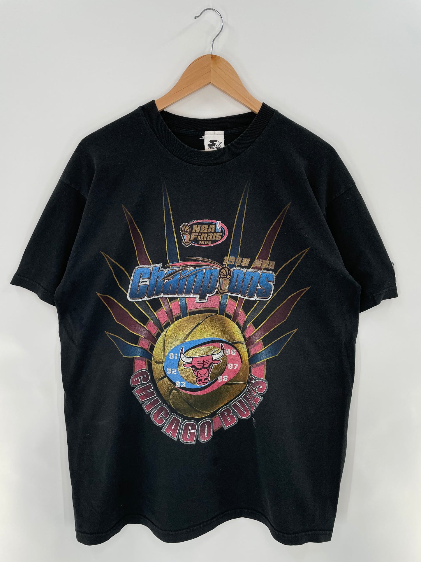 1998’ CHICAGO BULLS Size XL Vintage NBA T- Shirt / K2901
