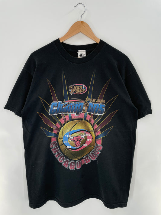 1998’ CHICAGO BULLS Size XL Vintage NBA T- Shirt / K2901