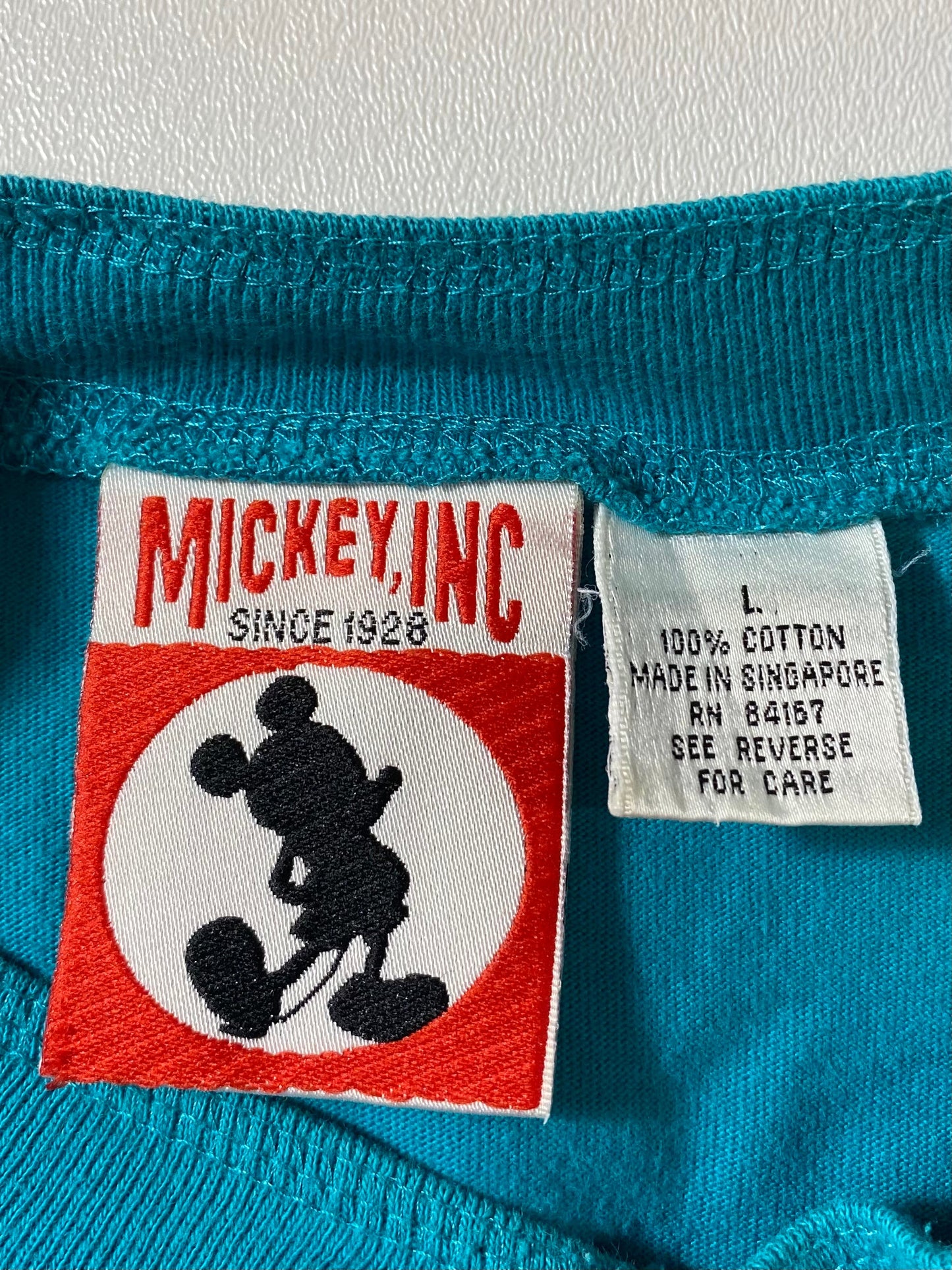90’s WALT DISNEY WORLD MICKEY Size L Vintage T-Shirt / K6882