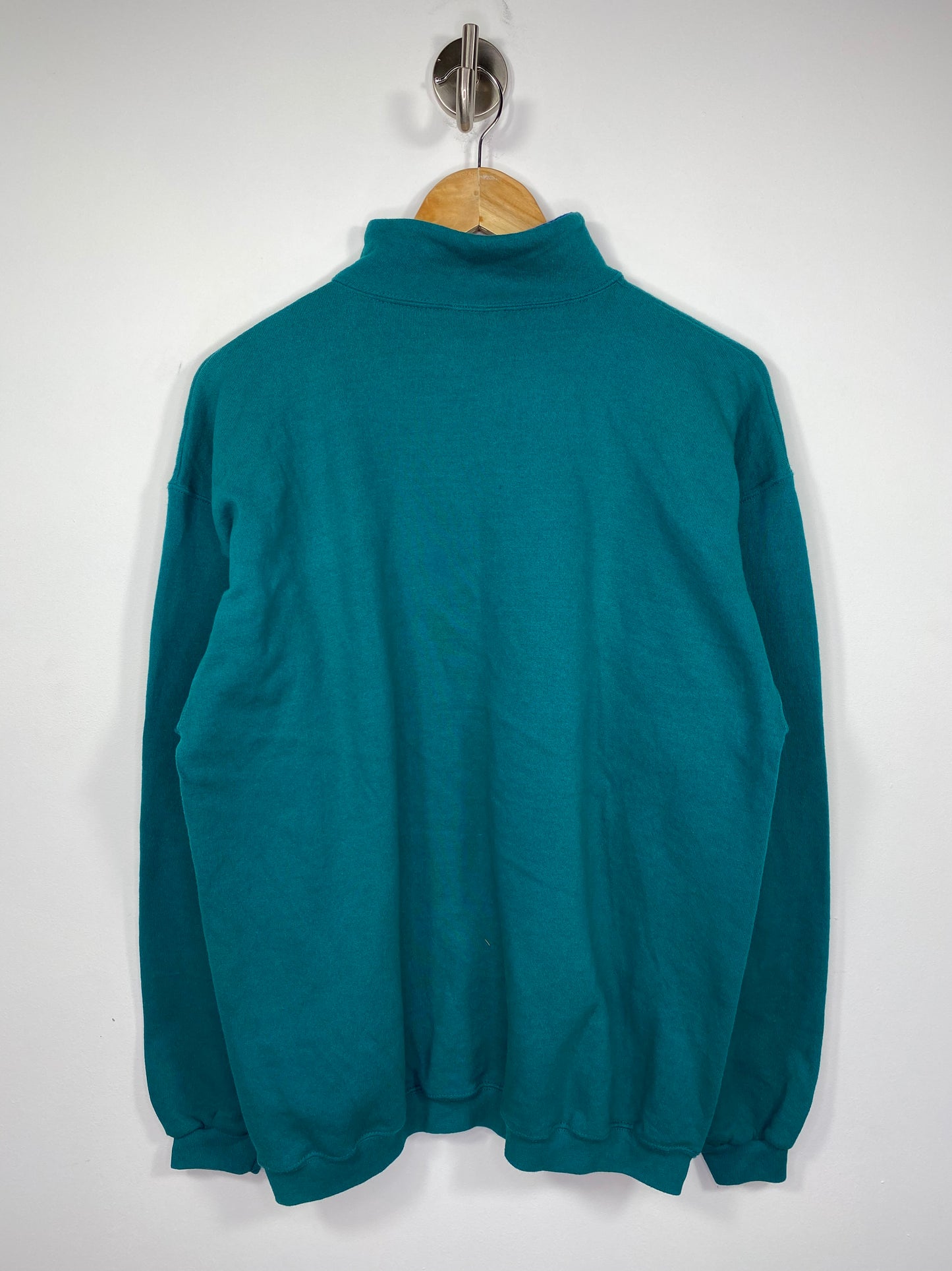 90’s Disney DONALD DUCK Half-Zip Made in USA Size Approx.L Vintage Sweat-Shirt / 5303