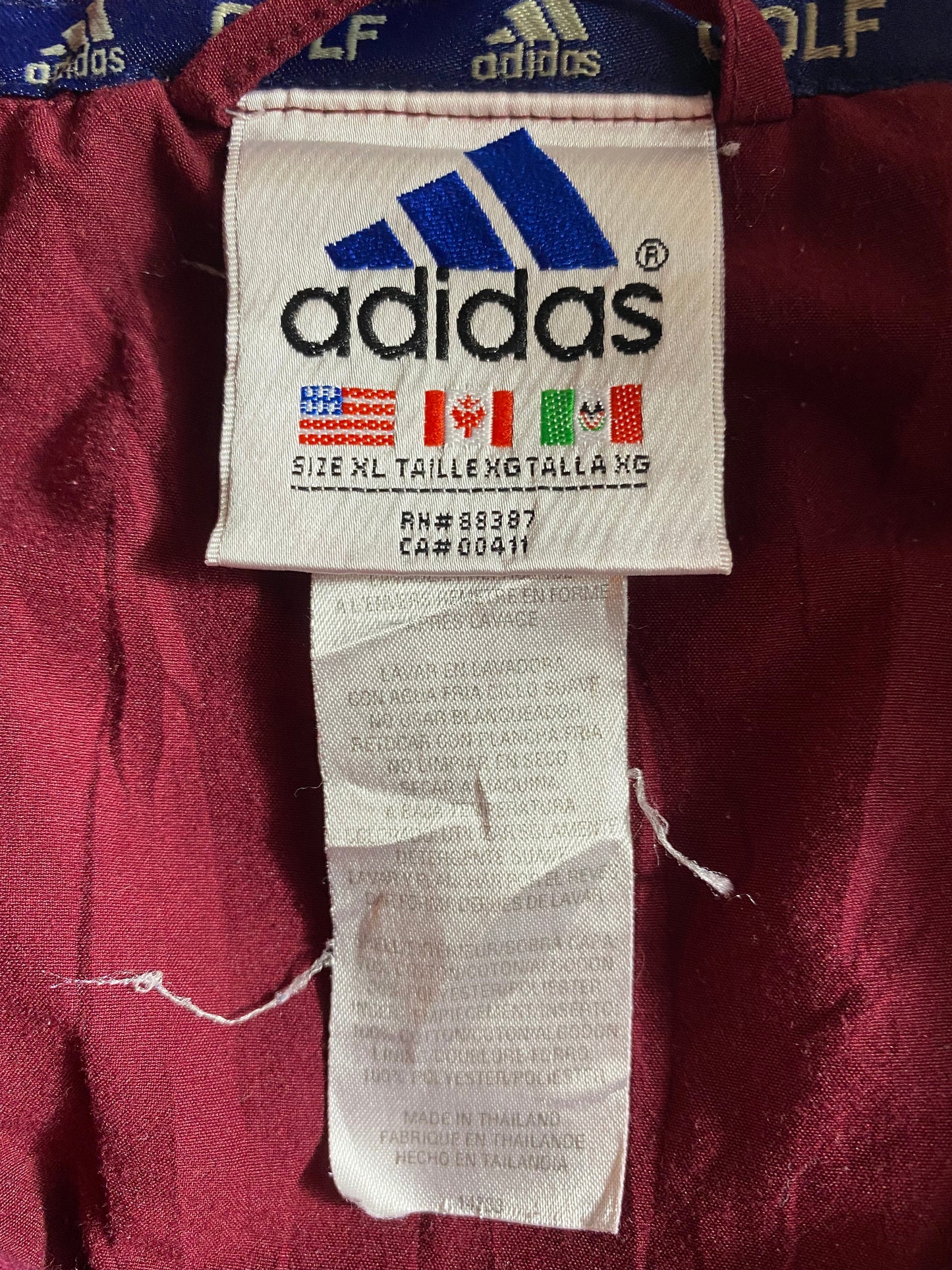 .90’s ADIDAS GOLF Size XL Vintage Half Zip Up Sweat-shirt  / A5282