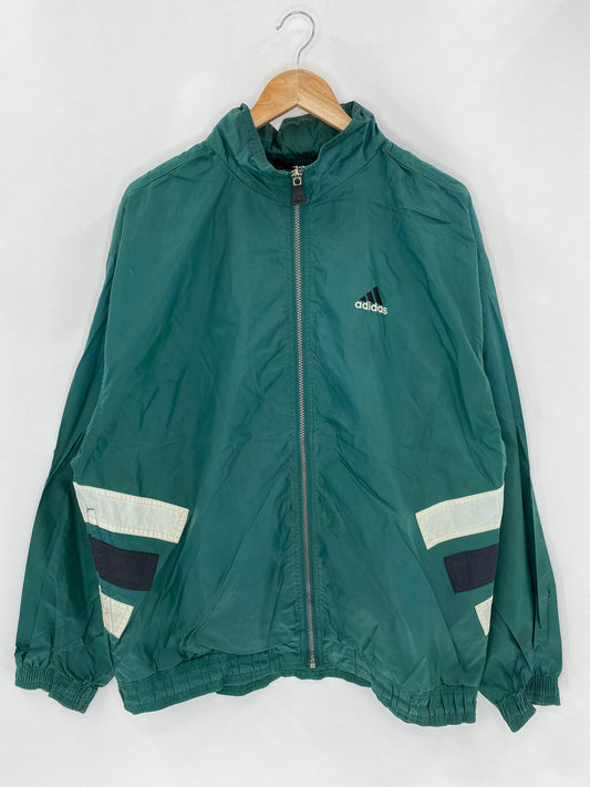 90's ADIDAS Zipper Size L Vintage Nylon-Jacket / 5719