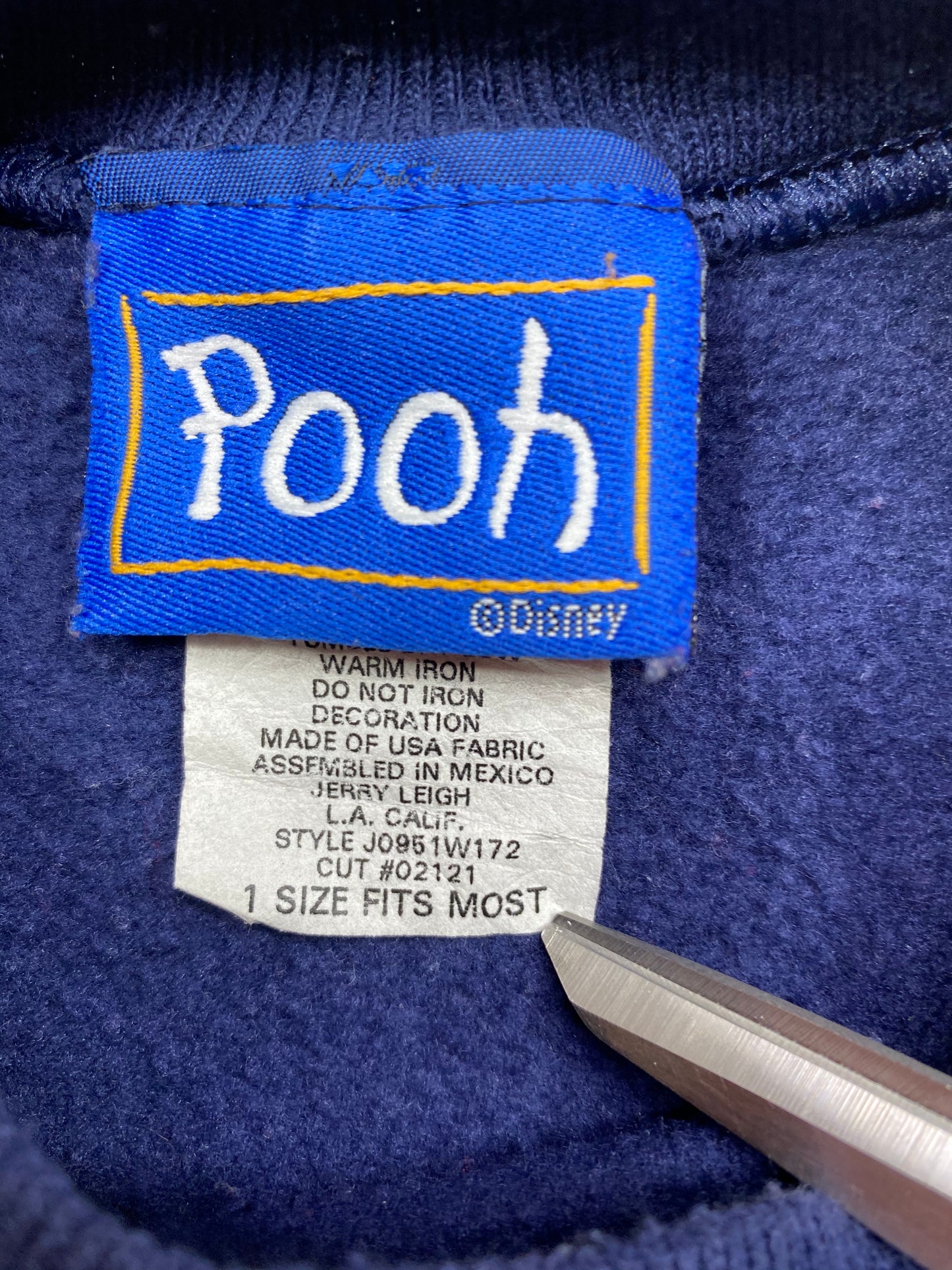 00' Disney Pooh Size One Size Approx.L Vintage Sweat-Shirt / 5512