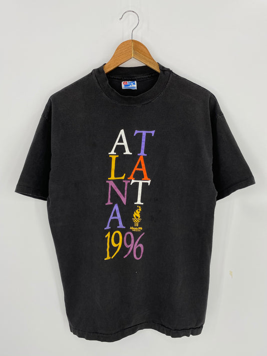1996 Atlanta Olympic Made in USA Size L Vintage T-Shirt / 7148