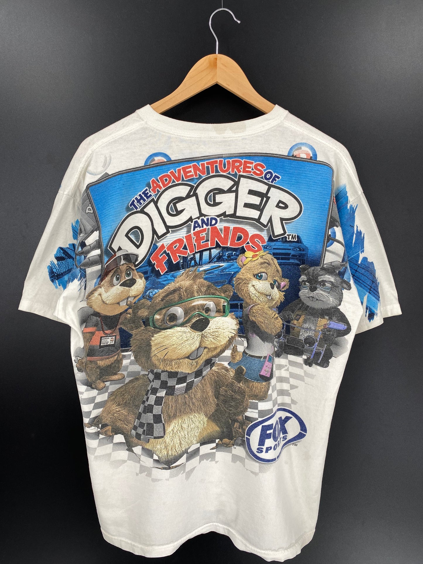 00' NASCAR DIGGER Size XL Vintage Racing T-shirt / k1795
