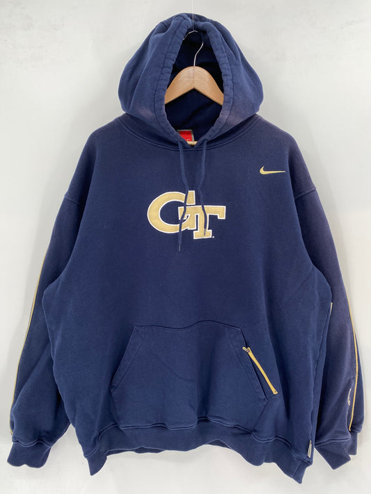00' NIKE GEOGIA TECH Size XXL Vintage Hoodie Sweat-shirt / K2482