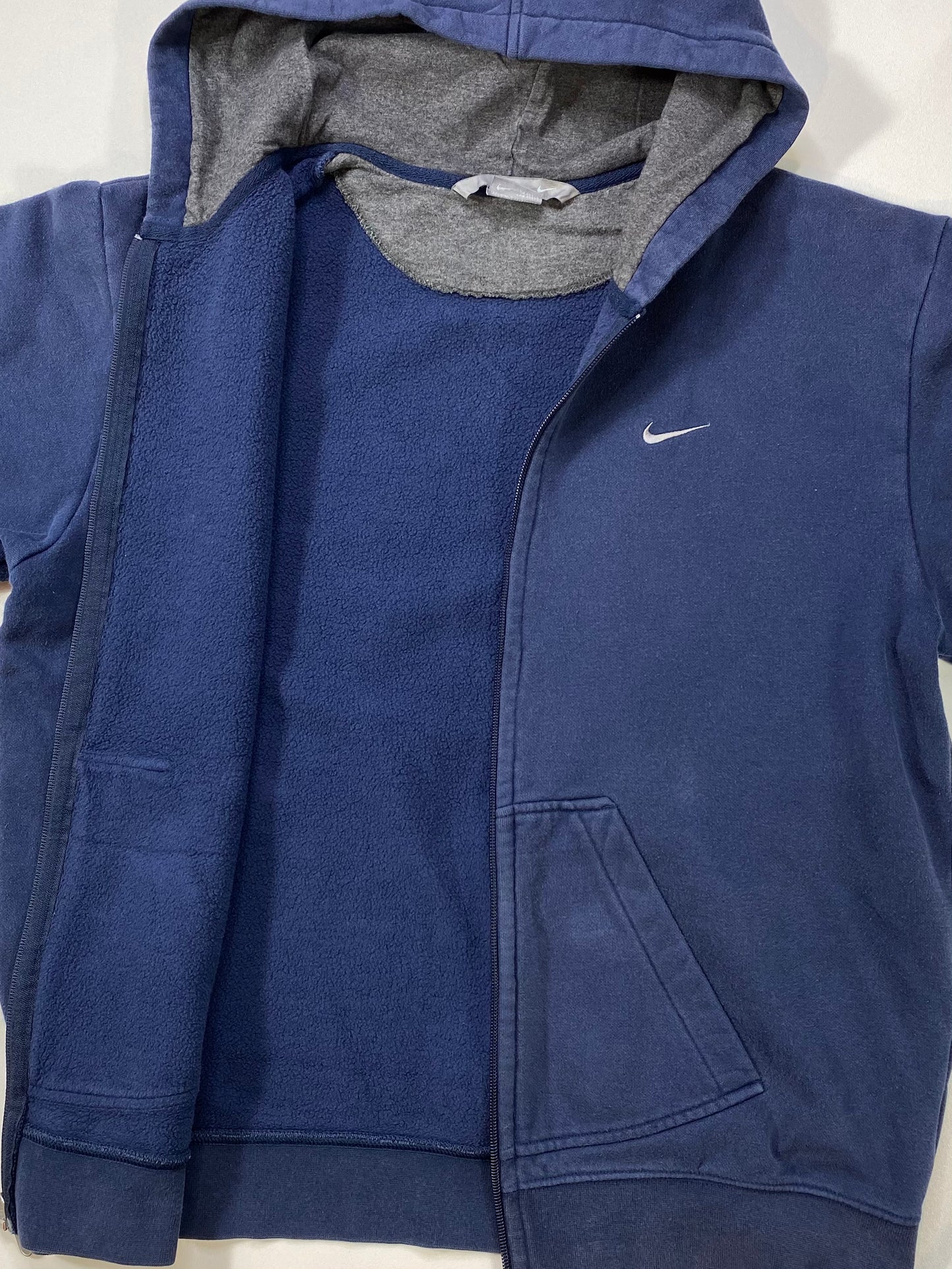 00' NIKE Mini Swoosh  Size M Vintage Zip-up Hoodie Sweat-shirt / 6233