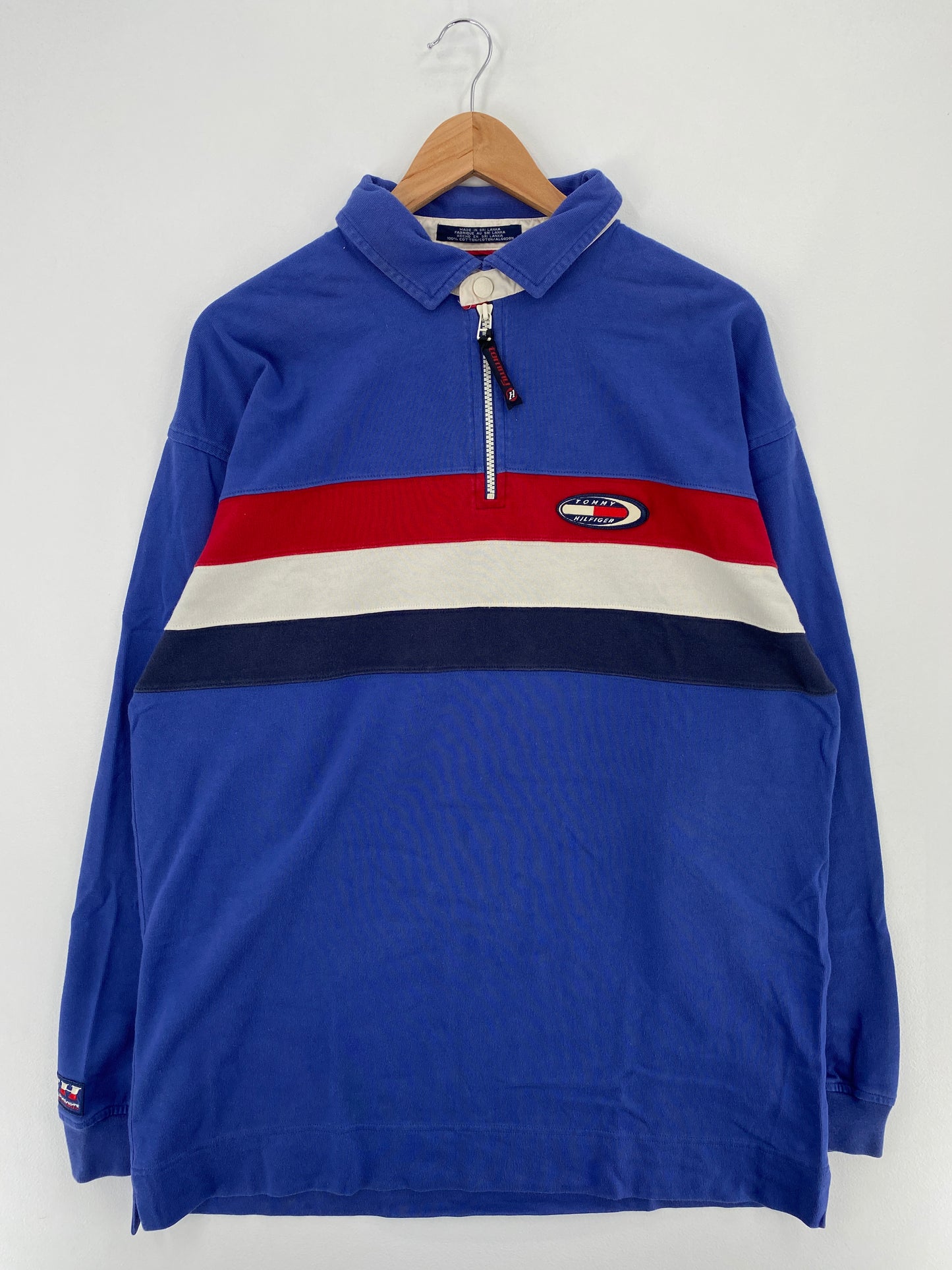 90's TOMMY HILFIGER Size XL Vintage Half-zip Sweat-Shirt / G5138S