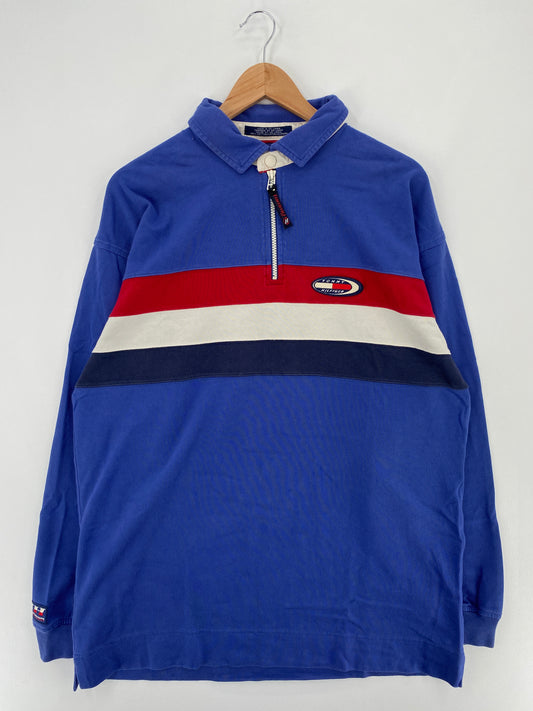 90's TOMMY HILFIGER Size XL Vintage Half-zip Sweat-Shirt / G5138S