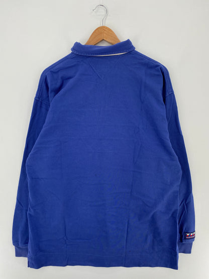 90's TOMMY HILFIGER Size XL Vintage Half-zip Sweat-Shirt / G5138S