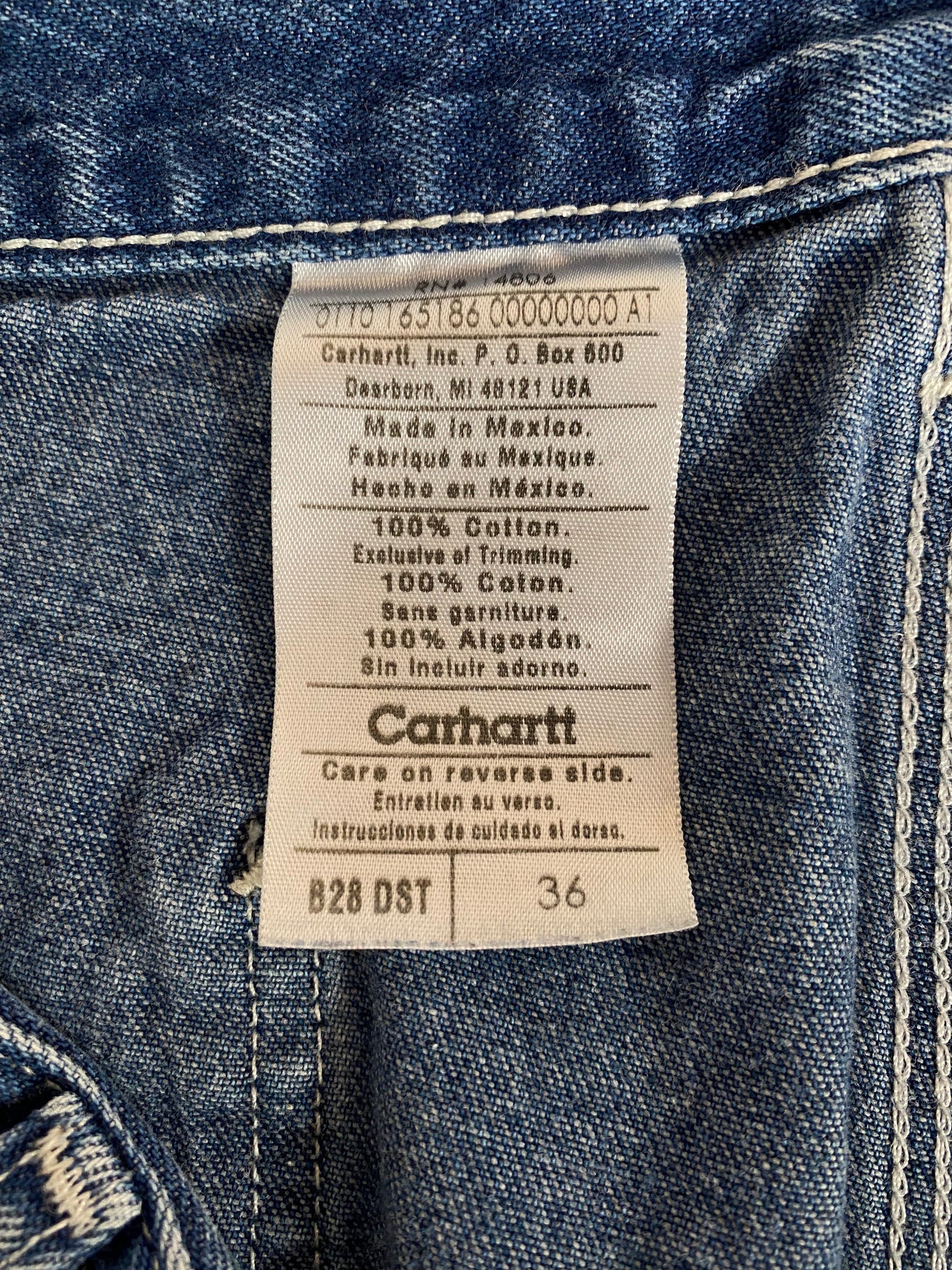 Vintage CARHARTT Size W34 Denim Shorts / A2809