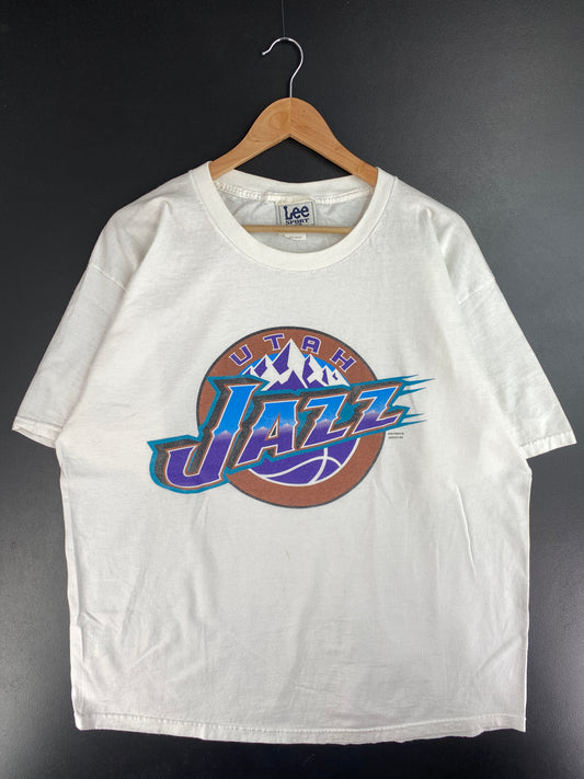 90's UTAH JAZZ Made in USA Size XL Vintage NBA T-shirt / E500