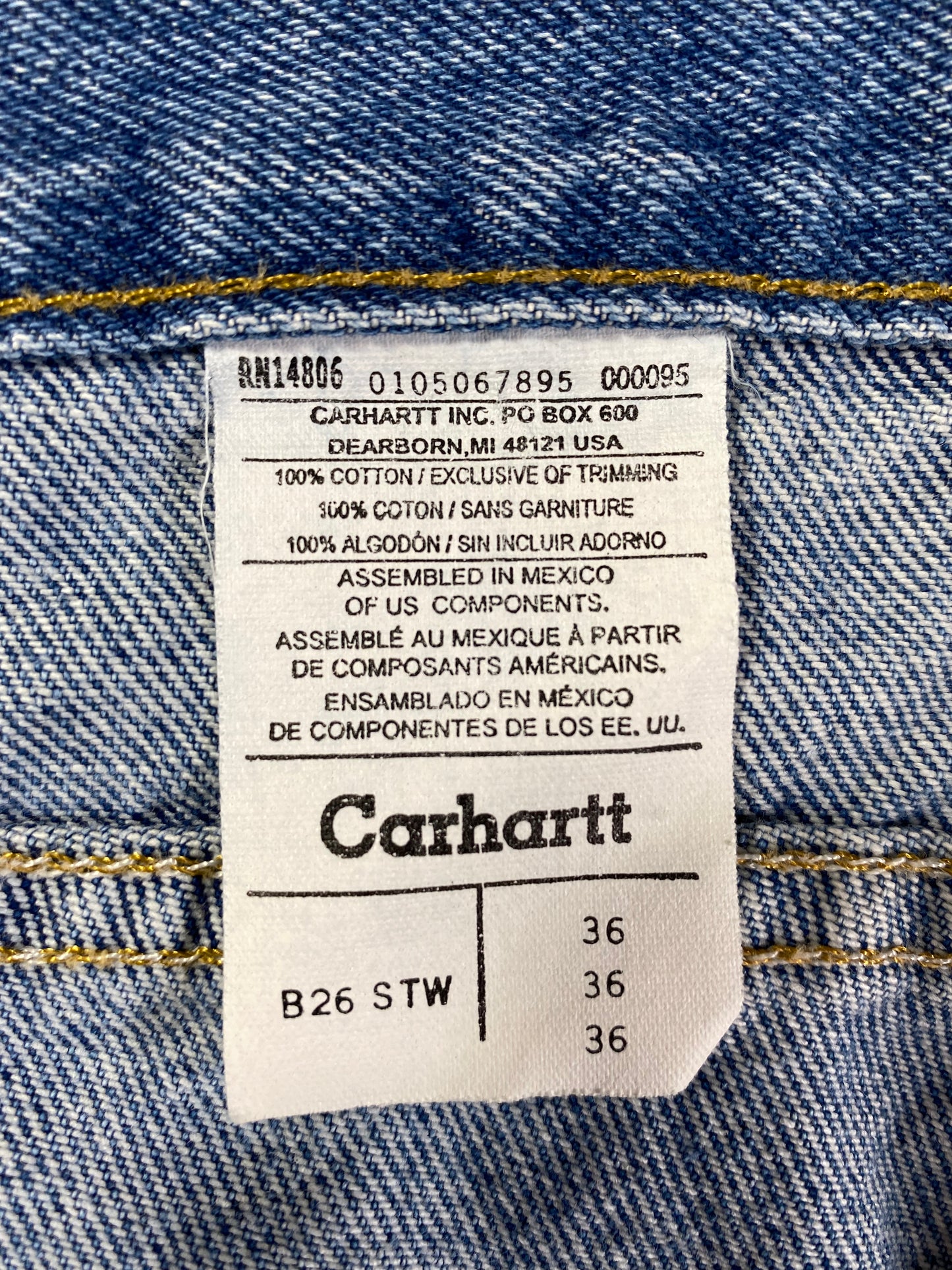 Vintage CARHARTT Size  W34 Denim Shorts / A2810