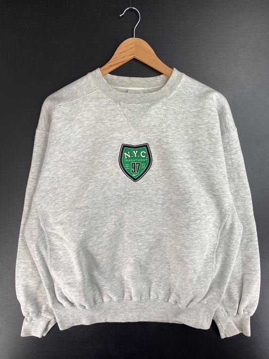 90’s NIKE NEW YORK MARATHON Size S Vintage College Sweat-shirt / E513