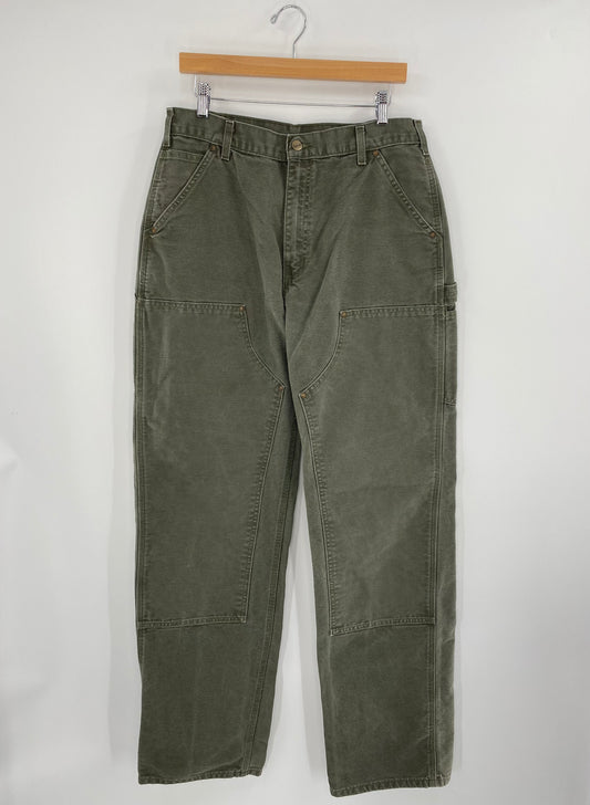 Vintage CARHARTT Size W32 x L36  Vintage Double Knee Duck Pants / A2817
