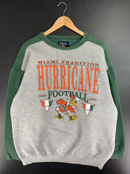 90’s MIAMI HURRICANE Size L College Sweat-shirt / E564