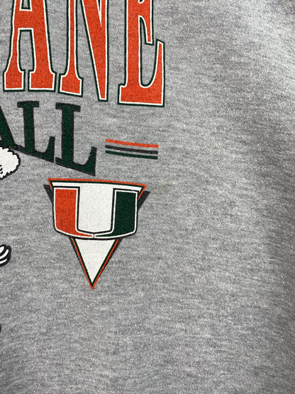 90’s MIAMI HURRICANE Size L College Sweat-shirt / E564