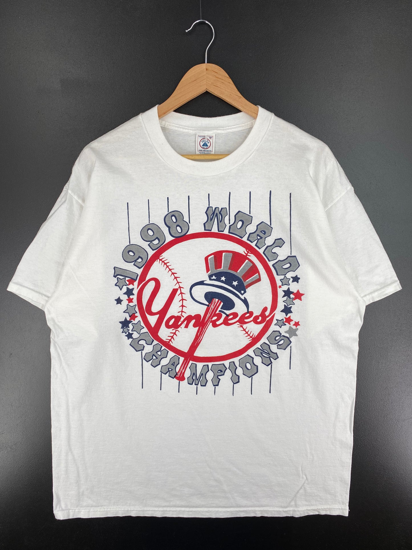 1998 NEW YORK YANKEES Size XL Vintage MLB T- Shirt / A2819