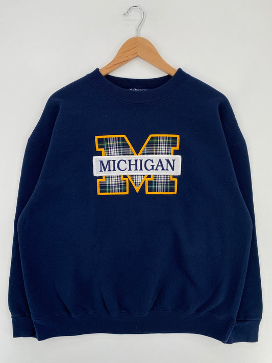 90's MICHIGAN Made in USA Size XL Vintage College Sweat-shirt / E567