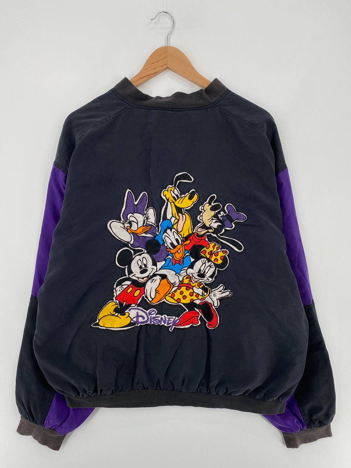 90's DISNEY MICKEY AND FRIENDS Size XL Vintage Silk Jacket / E570