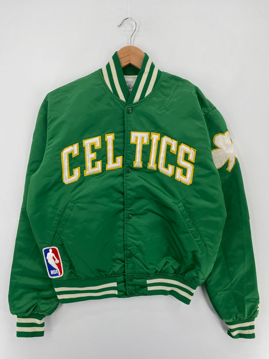 90's STARTER x BOSTON CELTICS Made in USA Size M Vintage NBA Padded Nylon Jacket / E573