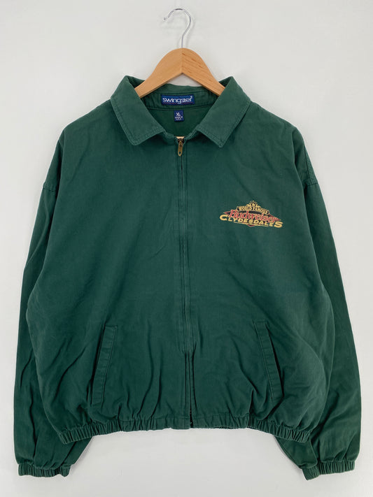 90's BUDWEISER Made in USA Size XL Vintage Cotton Jacket / E575
